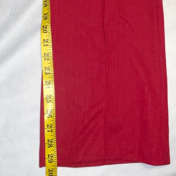 Women’s unbranded vintage red dress pants waist size 34 made in USA - Picture 4 of 6
